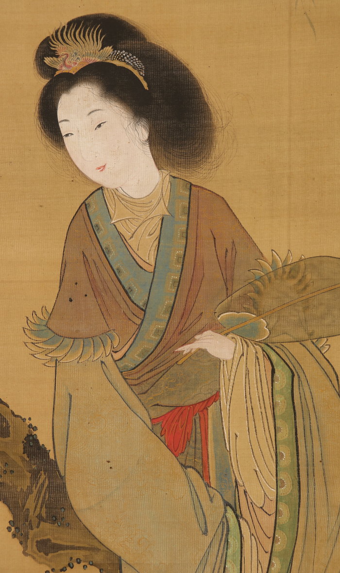 AKa7068 〇信 肉筆 掛軸 大和美人 AKa7068〇信肉筆掛軸大和美人