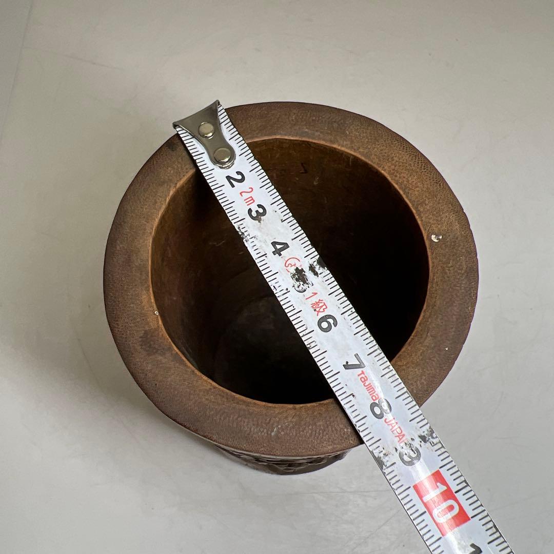 時代竹製浮彫筆筒 高さ14㎝ 東Y7-0606①タエオ - メルカリ